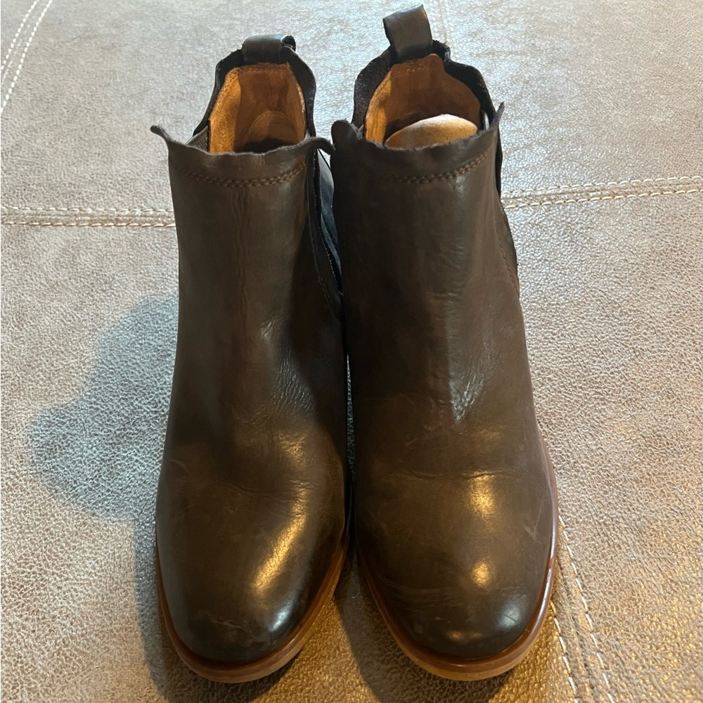 Kork-Ease Rich Brown Leather Booties